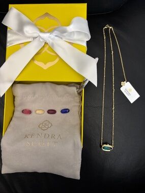 Kendra Scott Elisa Locket Short Pendant Necklace Interchangeable with 5 Stones